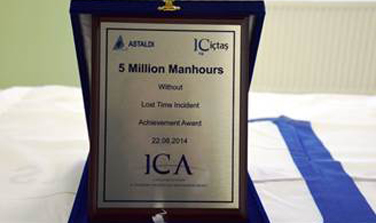 IC İnşaat | Celebration Ceremony for 5,000,000 Man-Hours Without an Accident, September 24, 2014
