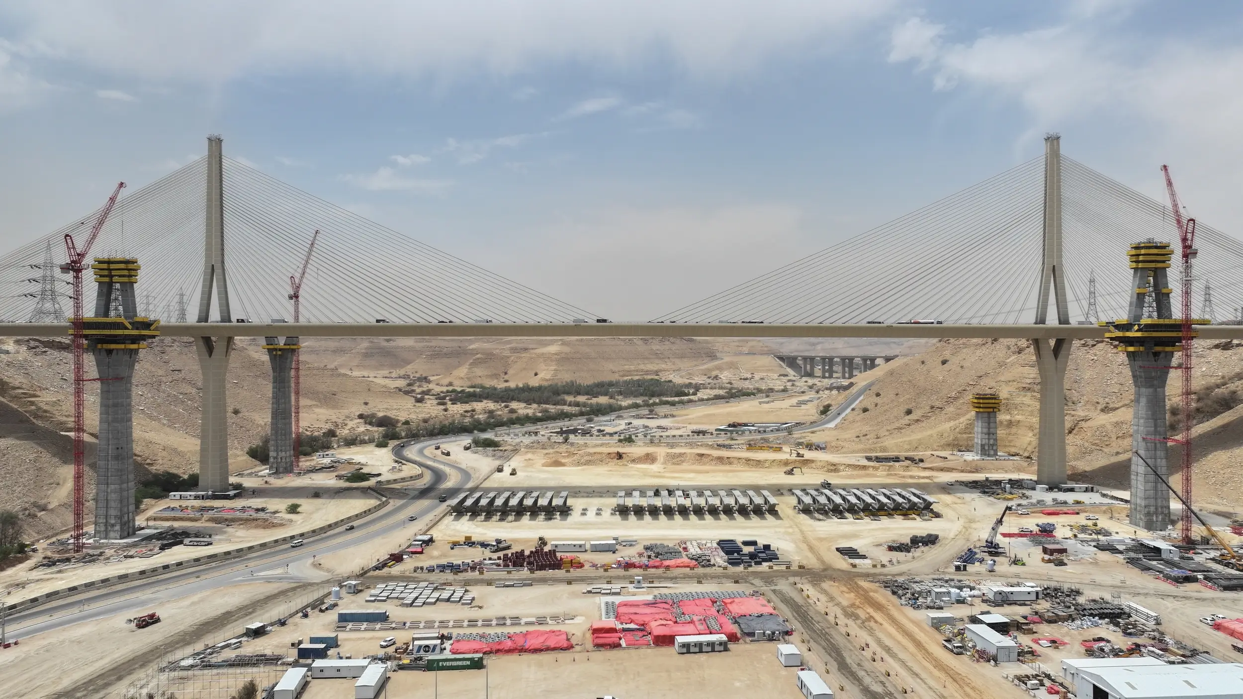 IC İnşaat | It consists of two parallel cable-stayed bridges, each 763 meters long.